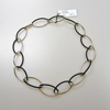 k-868 collier zilvr rubber
